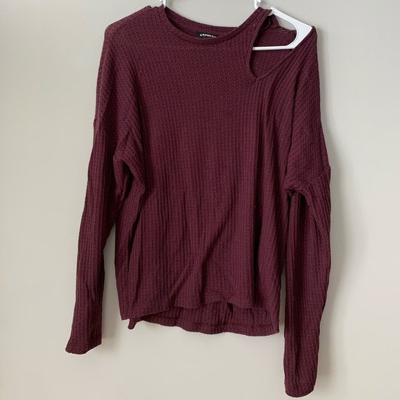 One shoulder cut out sweater - Picture 2 of 4